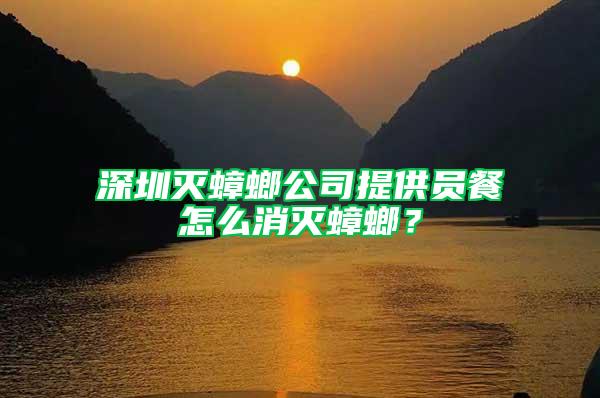 深圳滅蟑螂公司提供員餐怎么消滅蟑螂？