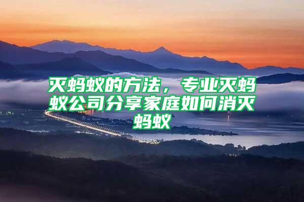 滅螞蟻的方法，專業滅螞蟻公司分享家庭如何消滅螞蟻