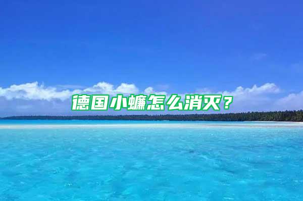德國小蠊怎么消滅？