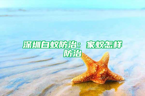 深圳白蟻防治:家蟻怎樣防治