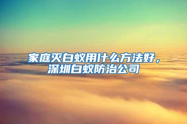 家庭滅白蟻用什么方法好,深圳白蟻防治公司