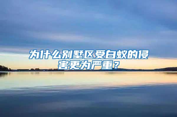 為什么別墅區(qū)受白蟻的侵害更為嚴重？