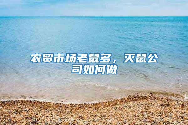 農貿市場老鼠多,滅鼠公司如何做