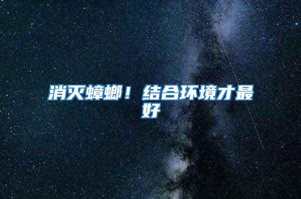 消滅蟑螂!結合環境才最好