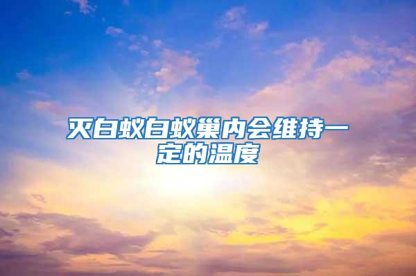 滅白蟻白蟻巢內(nèi)會(huì)維持一定的溫度