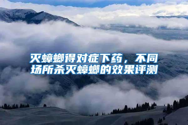 滅蟑螂得對(duì)癥下藥,不同場(chǎng)所殺滅蟑螂的效果評(píng)測(cè)